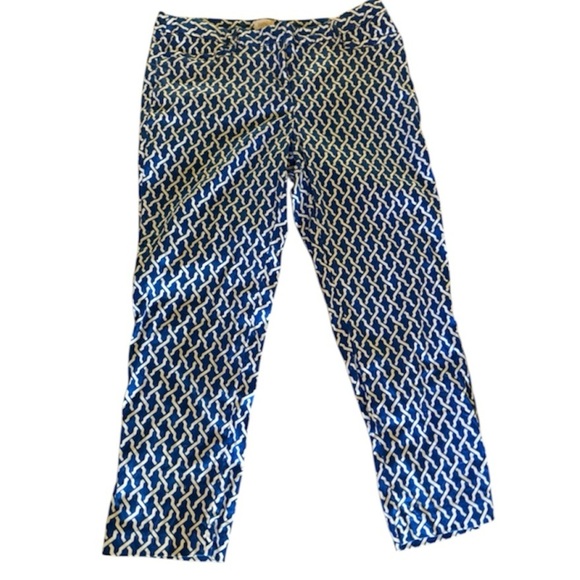 Laundry by Shelli Segal ladies, cotton blue /white pants excellent condition 8 - Picture 1 of 11